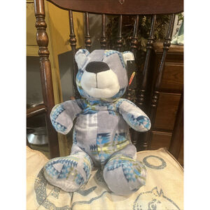 NWT 16 In Grey Stuffed Animal Teddy Bear By Nativo Net Western